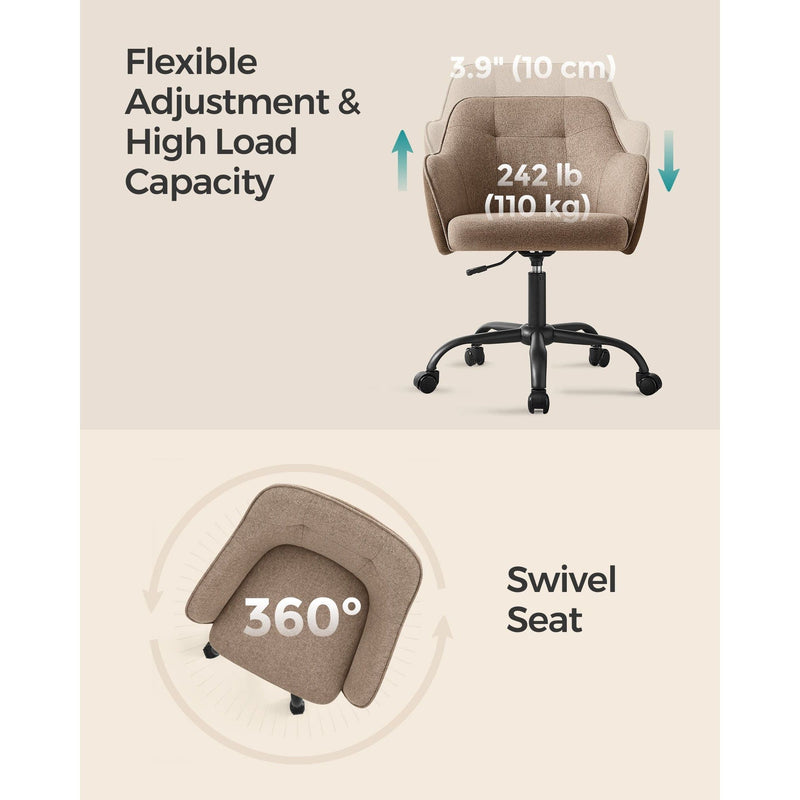 Brown Modern Office Chair For Home Office by Songmics