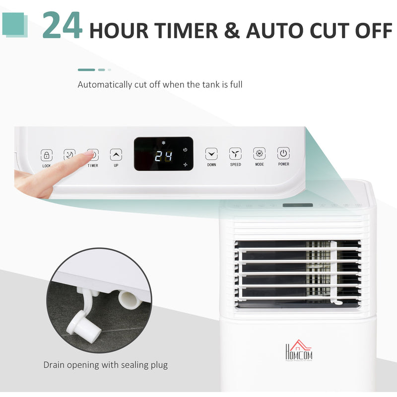 7000 BTU 4-in-1 Portable AC with Timer Homcom