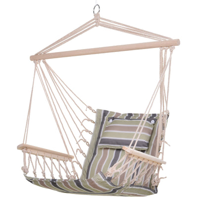 Outdoor Hanging Hammock Chair, Thick Rope, Multicoloured Outsunny