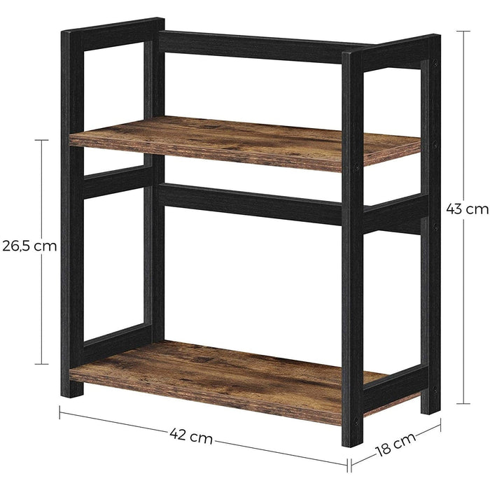 Spice Rack, Rustic Industrial, 2-Tier