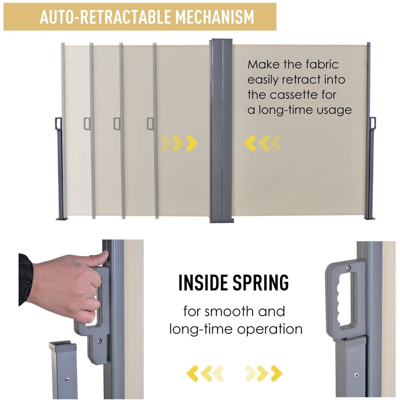 Double Pull Out Side Awning, 6 x 1.8m
