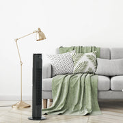 30" Tower Fan with Remote, Oscillation, 10h Timer, LED Light Homcom
