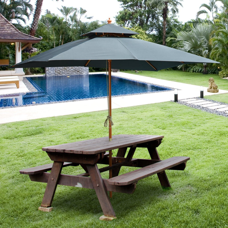 Pagoda Style Large Patio Parasol Outsunny