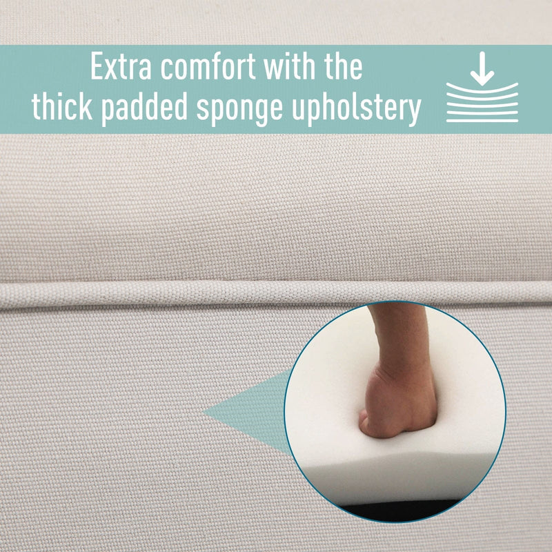 Small Bed End Chaise Lounge, Wooden Leg