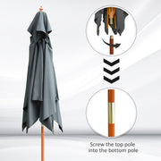 Pagoda Style Large Patio Parasol Outsunny