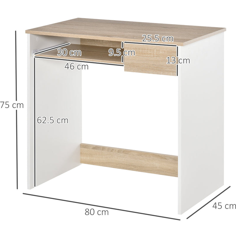 Small Computer Desk With keyboard Tray