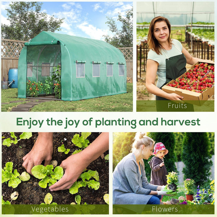 Polytunnel Greenhouse with Door 4x2M