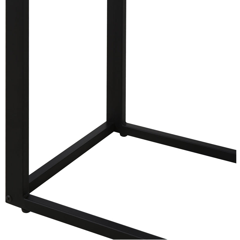 C Shaped Side Table, Metal Frame for Living Room, Bedroom