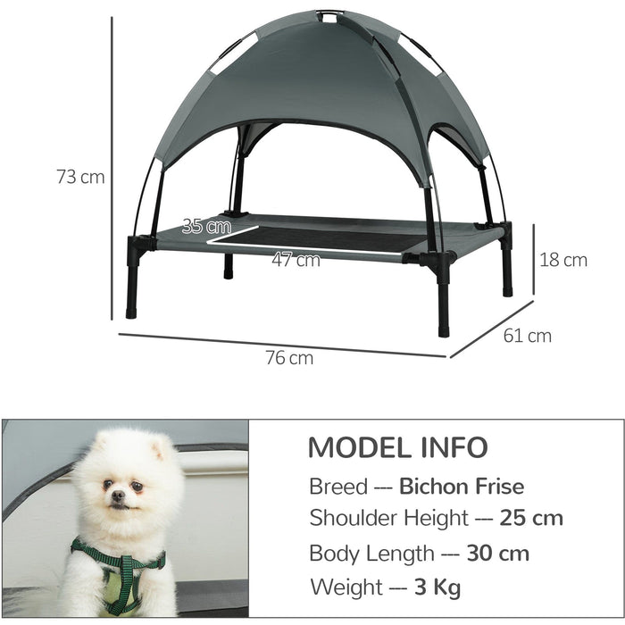 PawHut Dog Bed with UV Canopy  76cm