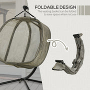 Double Egg Swing Chair With Stand, Pure Relaxation Outsunny