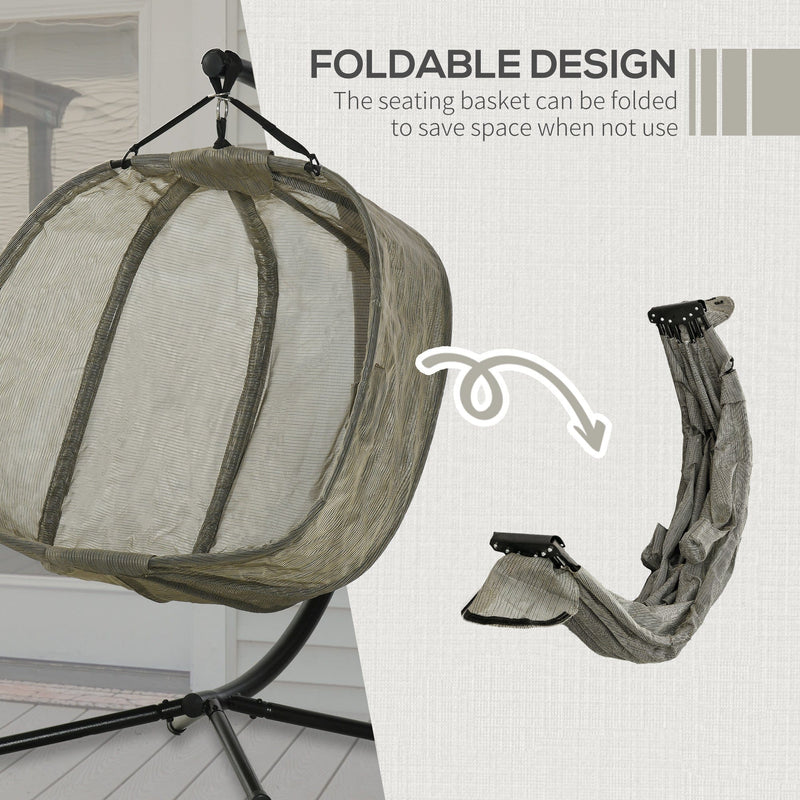 Double Egg Swing Chair With Stand, Pure Relaxation Outsunny
