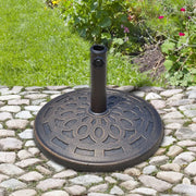 Outdoor Umbrella Stand, 14kg Bronze Resin Outsunny