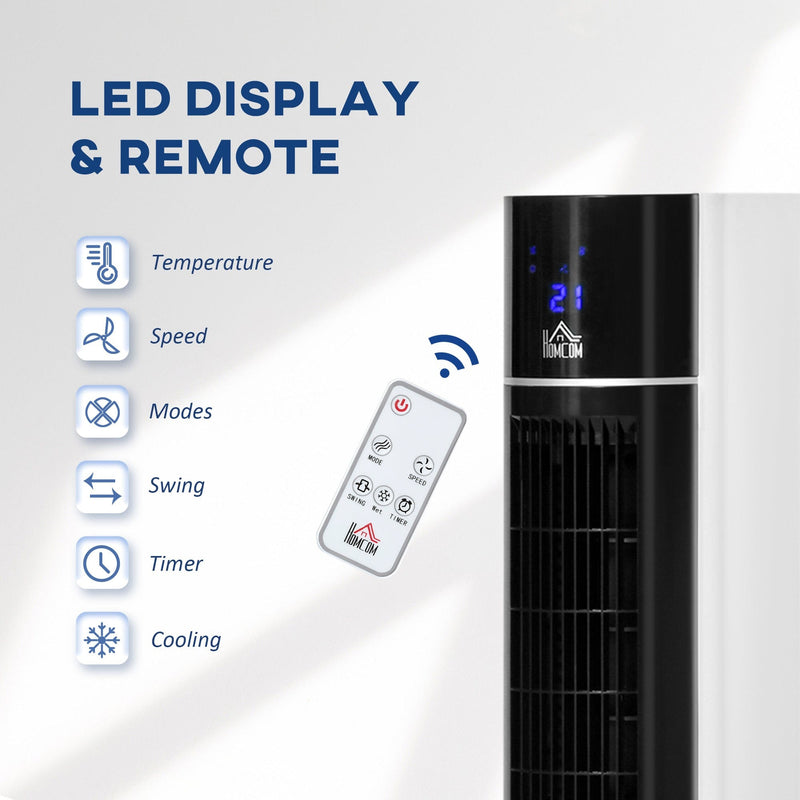 41" Bladeless Tower Fan Homcom