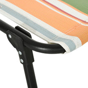 Outsunny Folding Sun Lounger Beach Chaise Chair Garden Reclining Cot Camping Hiking Recliner with 4 Position Adjustable, Multicolored Outsunny