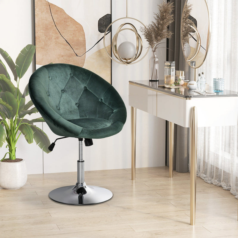 Modern Velvet Swivel Tub Chair