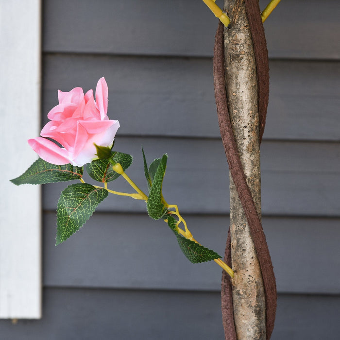 90cm Artificial Rose Tree, 21 Flowers, Indoor/Outdoor Décor