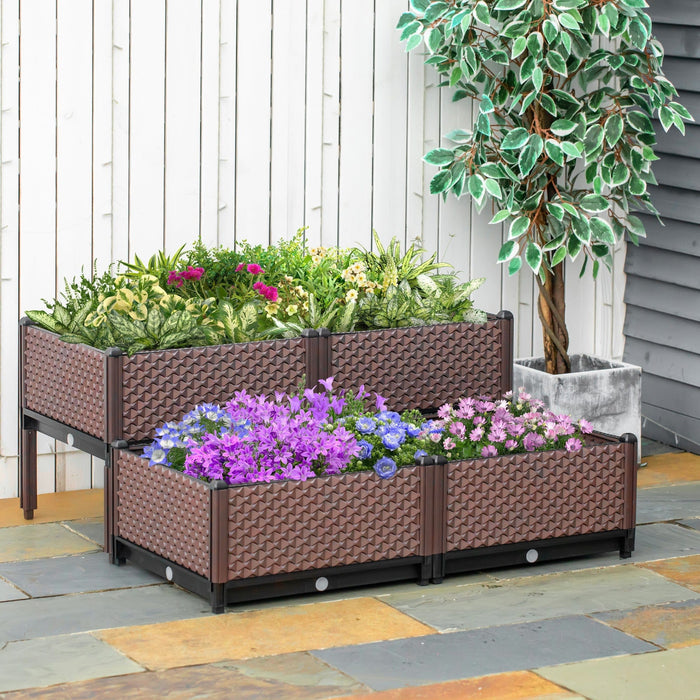 Self Watering Planter Boxes, 50x50x46.5 cm