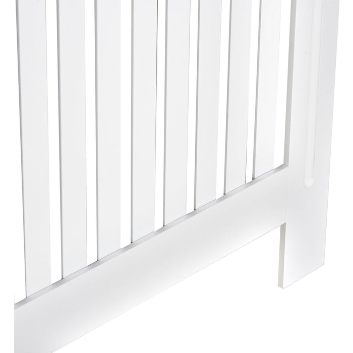 Slatted Radiator Cover, White Painted Cabinet