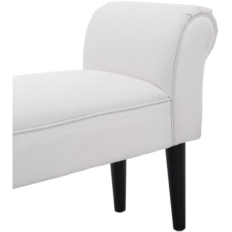 Small Bed End Chaise Lounge, Wooden Leg