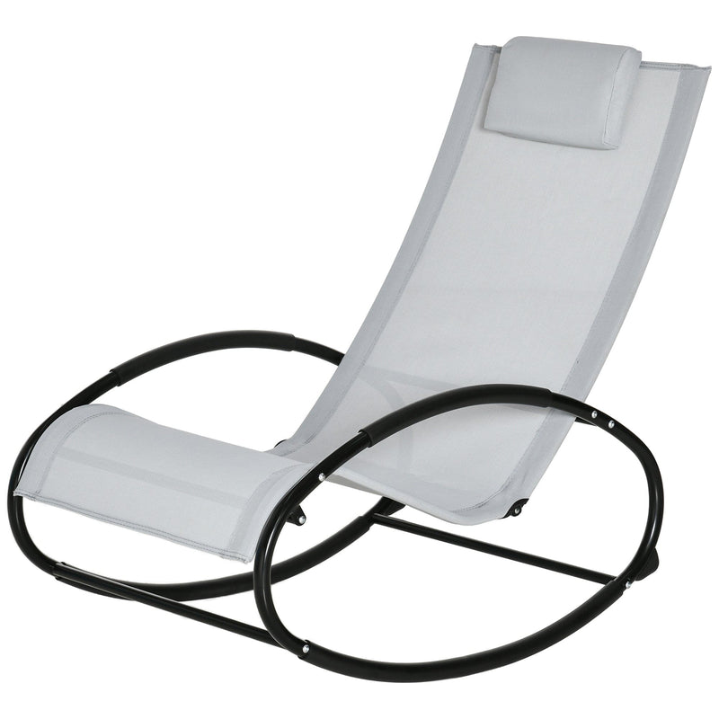 Outdoor Zero Gravity Rocking Chair Grey