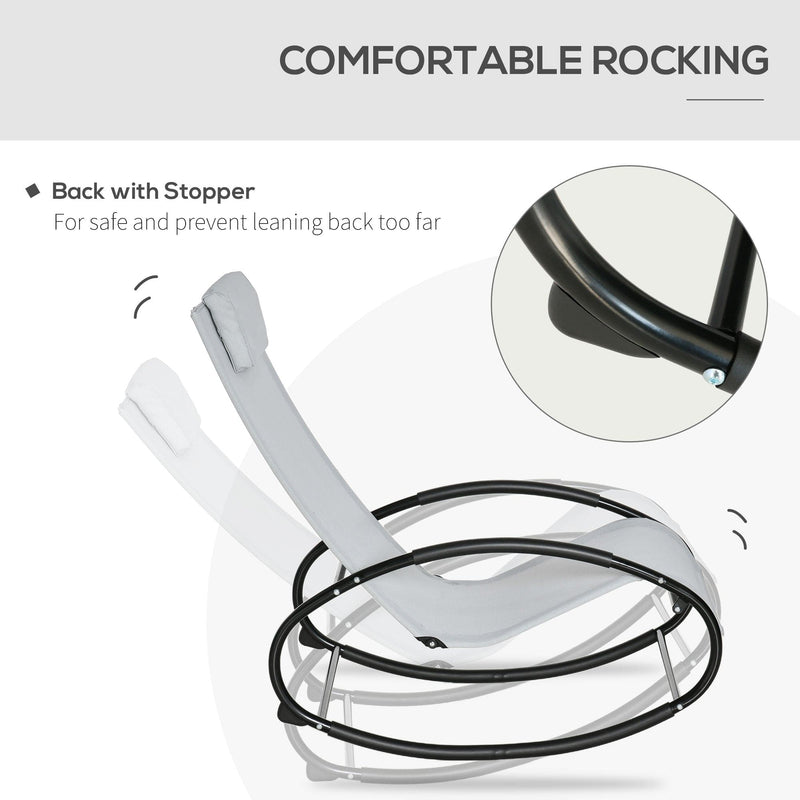 Outdoor Zero Gravity Rocking Chair Grey