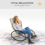 Outdoor Zero Gravity Rocking Chair Grey