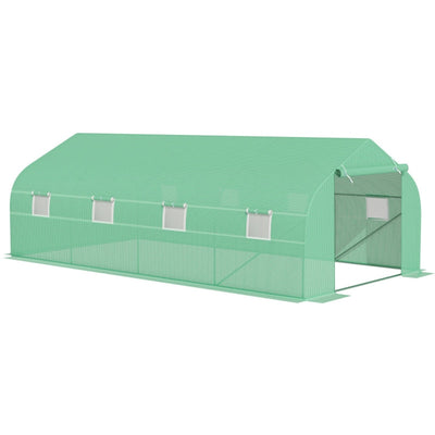 Walk in Tunnel Greenhouse, Windows & Door, 6x3M, Garden Outsunny