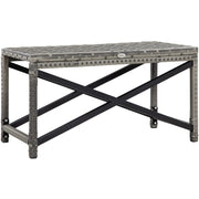 Outsunny Grey Wicker Outdoor Coffee Table