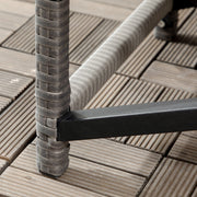 Outsunny Grey Wicker Outdoor Coffee Table