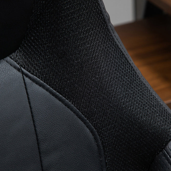 High Back Mesh & Leather Office Chair Black