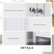 kleankin Triangle Bathroom Cabinet, Corner Bathroom Storage Unit with Cupboard and 3-Tier Shelves, Free Standing, White Kleankin