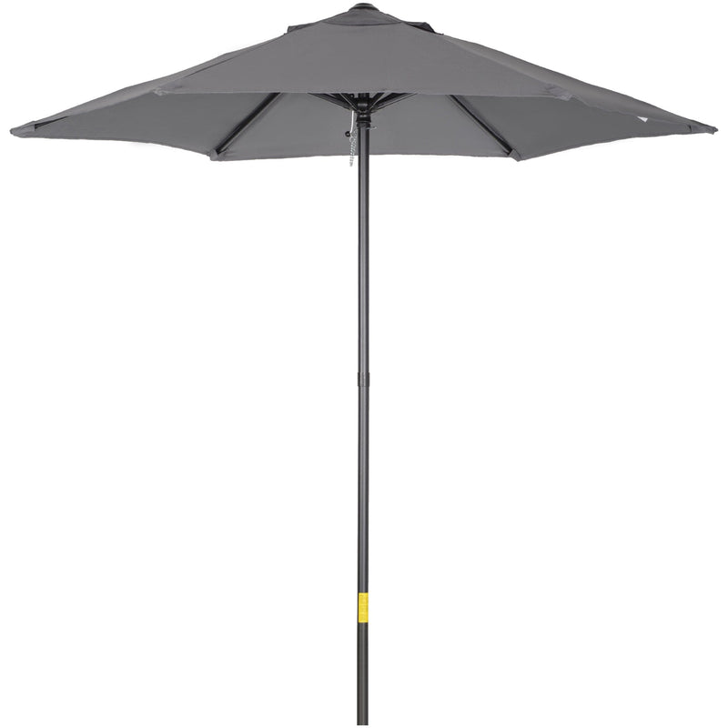 2m Outdoor Patio Parasol - Sun Shade, 6 Ribs Outsunny