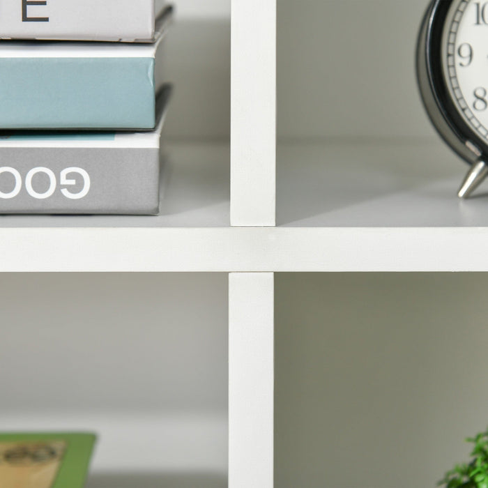 Small Open Bookcase, White Cube Storage, Display Cabinet