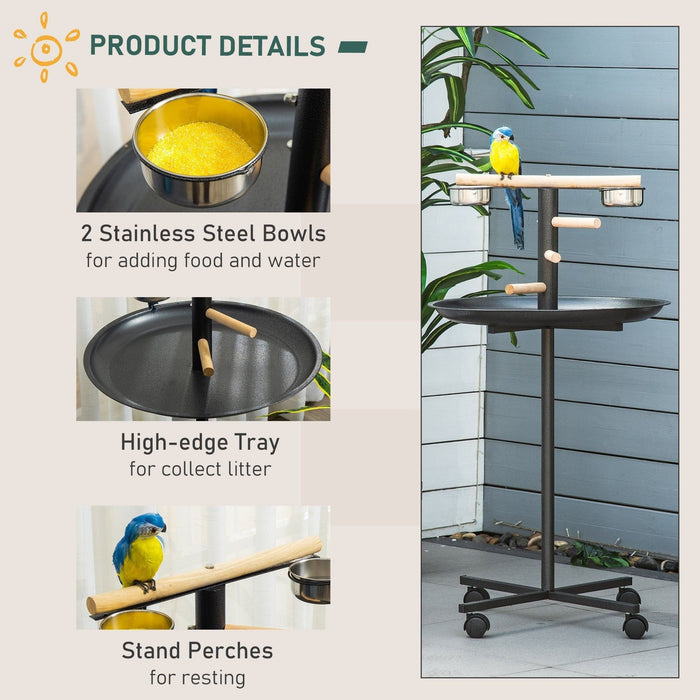 Garden Bird Feeding Station w/ Wheels