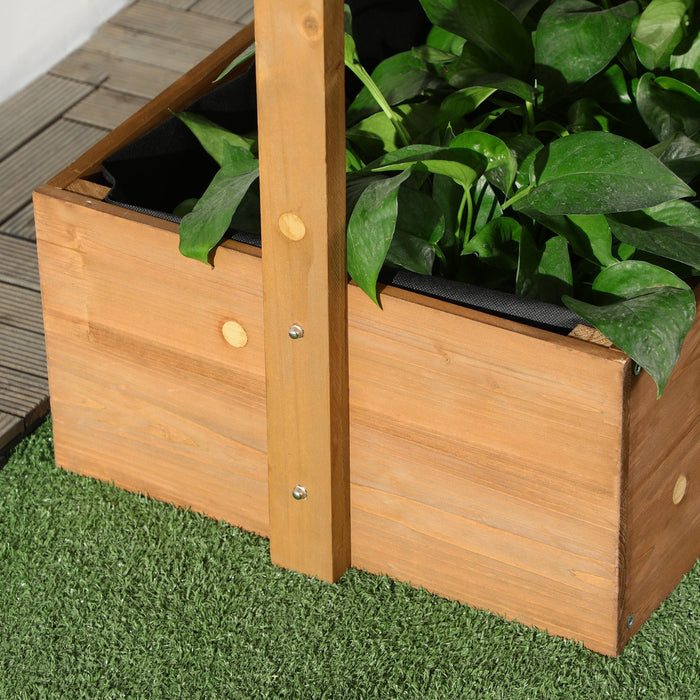 80cm 4-Tier Wood Raised Garden Bed