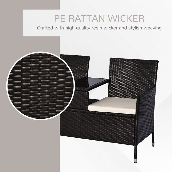 Rattan Garden Love Seat