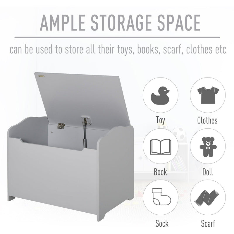 Wooden Toy Box With Seat