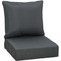 Thick Chair Cushions Outdoor - Charcoal Outsunny