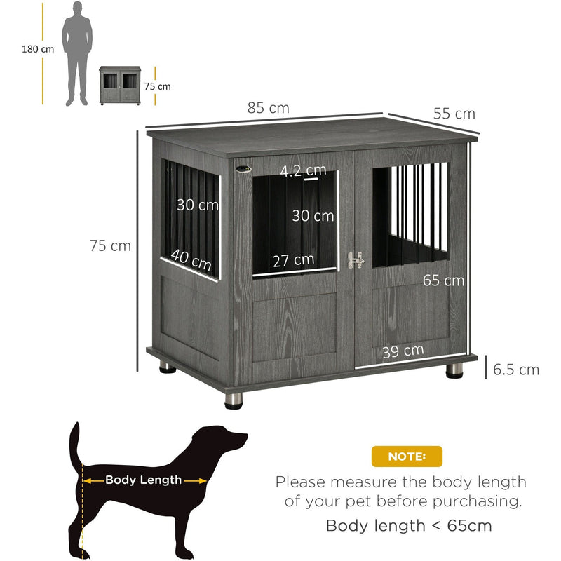 Dog Crate Furniture with Cushion & Magnetic Doors, Small Dog