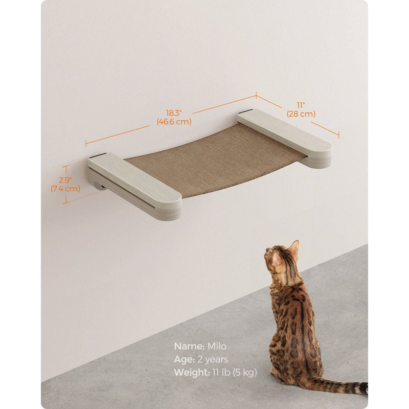 Clickat Wall Mounted Cat Hammock Shelf Songmics