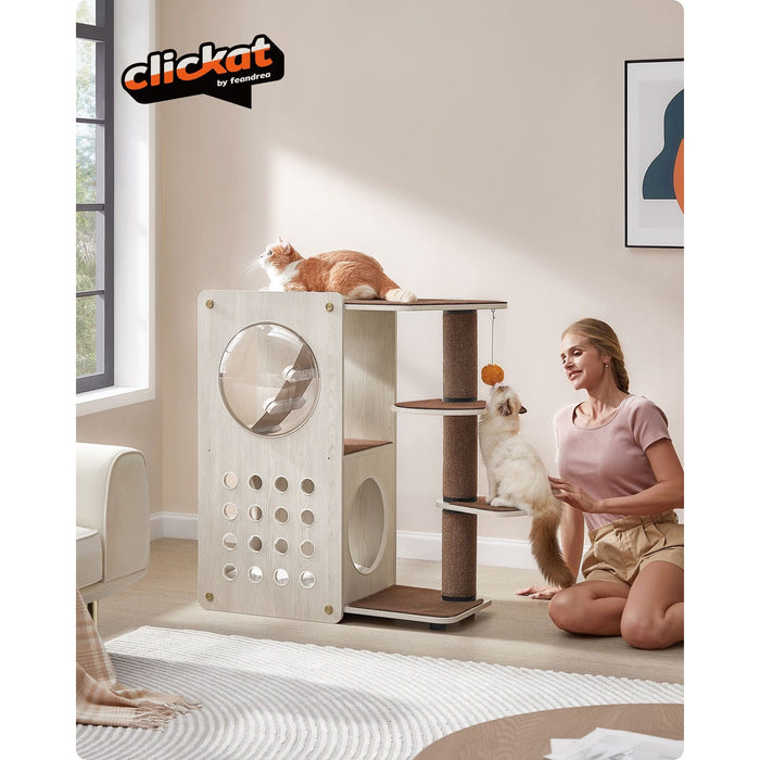 Clickat Cat Tree With Scratching Post And Ladder