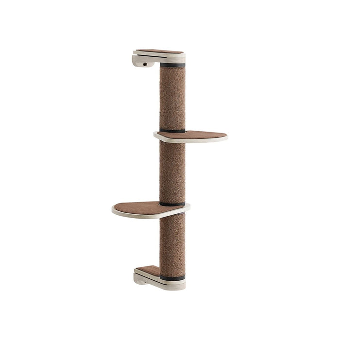 Clickat Wall Mounted Cat Scratching Post With 2 Perches
