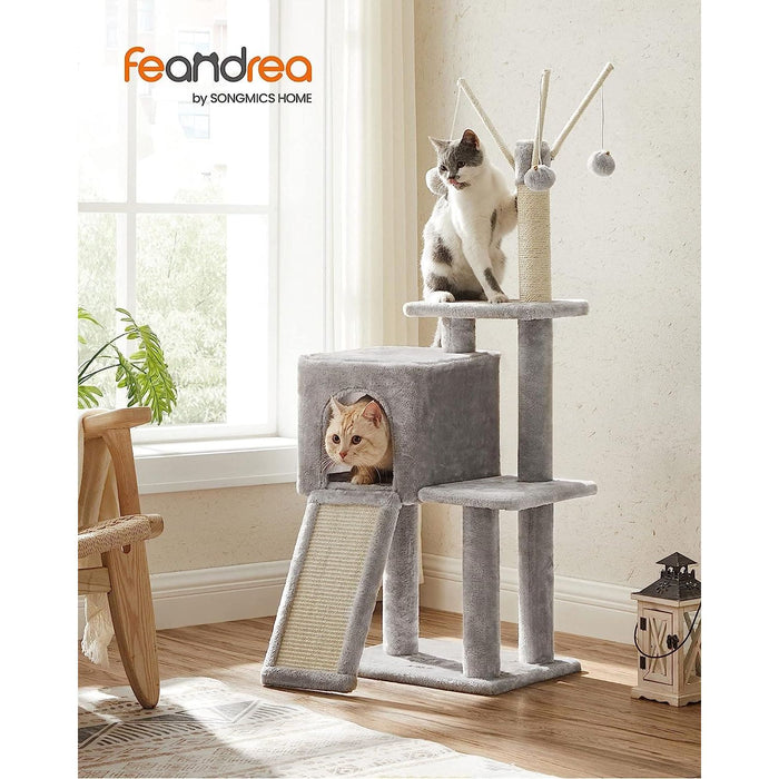 Feandrea Cat Tree With Scratching Post Light Grey