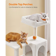 Feandrea Tall Cat Tree Tower Cream White