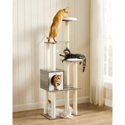 Feandrea Large Cat Tree Tower, Beige