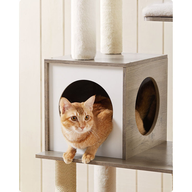Feandrea Large Cat Tree Tower, Beige