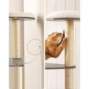 Feandrea Large Cat Tree Tower, Beige