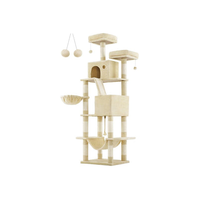 Feandrea 206cm Tall Cat Tree 13 Scratch Posts Songmics