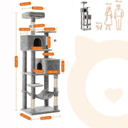Feandrea Tall Cat Tree Activity Centre, Grey