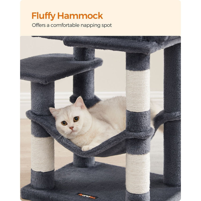 Feandrea Tall Grey Cat Tree For Indoor Cats